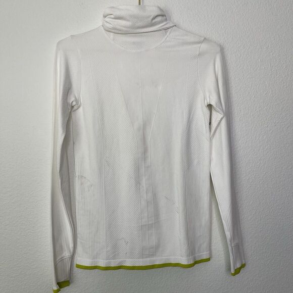$98 Athleta Flurry Balaclava Hoodie Small Base Layer White Cold Weather Training - Picture 3 of 11